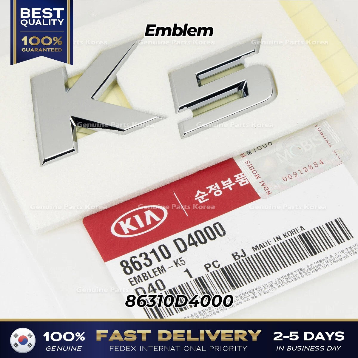 Genuine Emblem 86310D4000 for Kia Optima K5