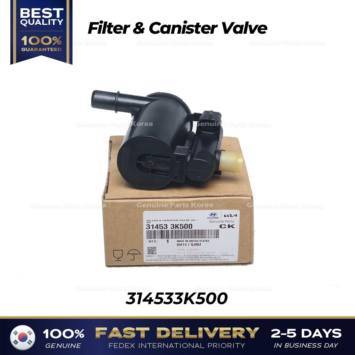 Genuine Filter & Canister Valve 314533K500 for Hyundai Accent
