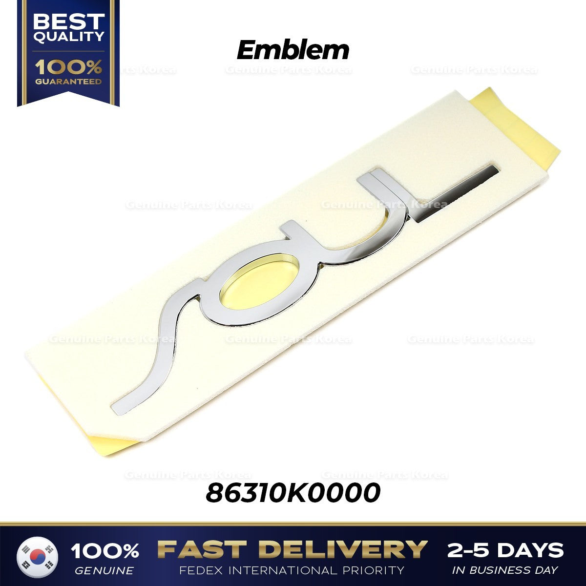 Genuine Emblem 86310K0000 for Kia Soul