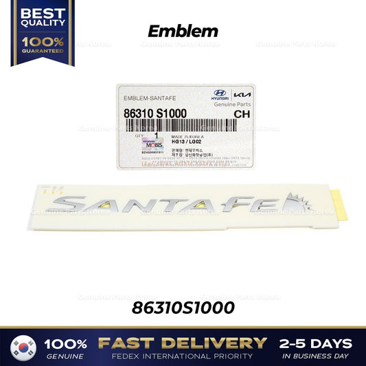 Genuine Emblem 86310S1000 for Hyundai Santa Fe