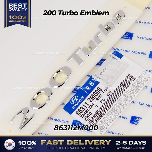 Genuine 200 Turbo Emblem 863112M000 for Hyundai Genesis Coupe