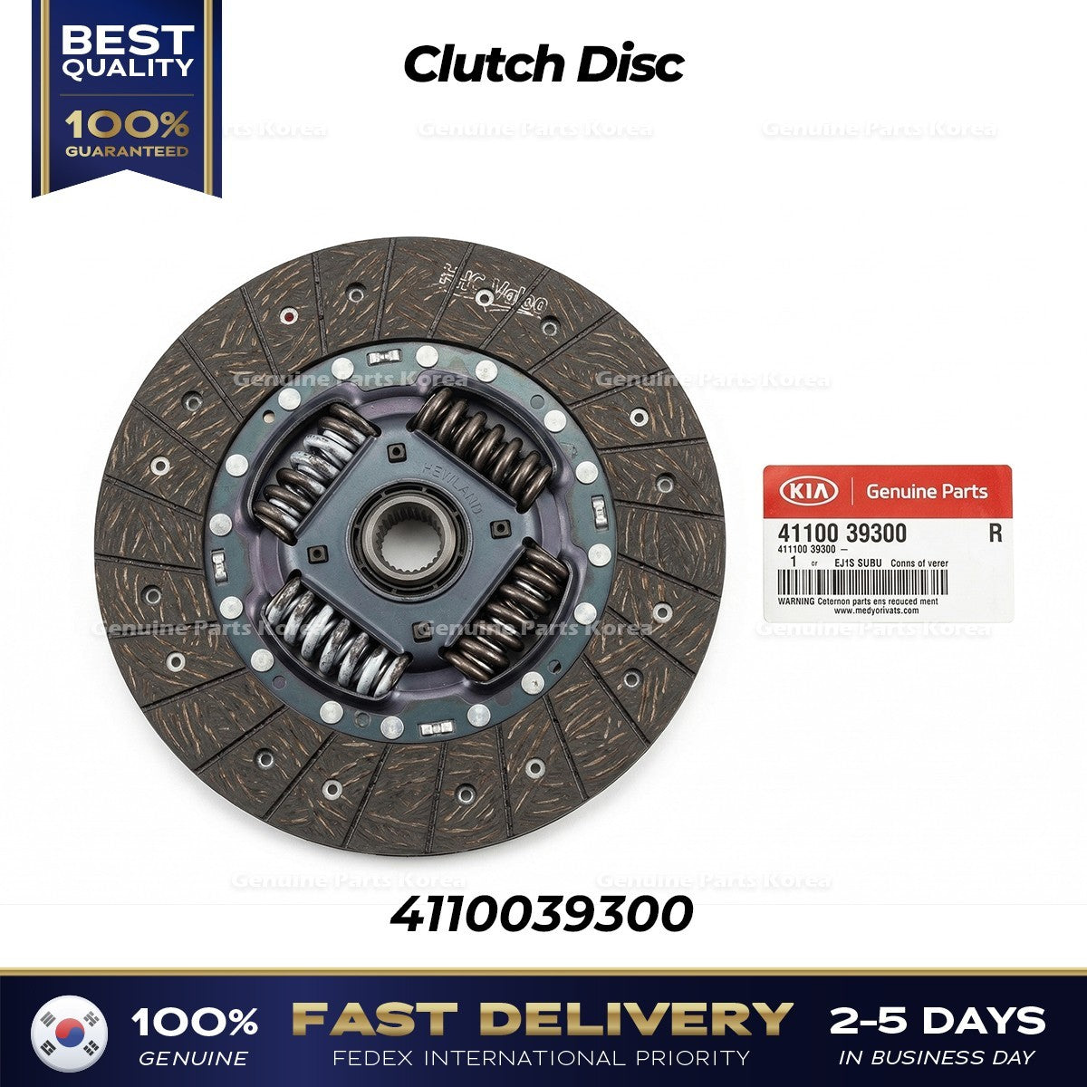 Genuine Clutch Disc 4110039300 for Hyundai Tucson