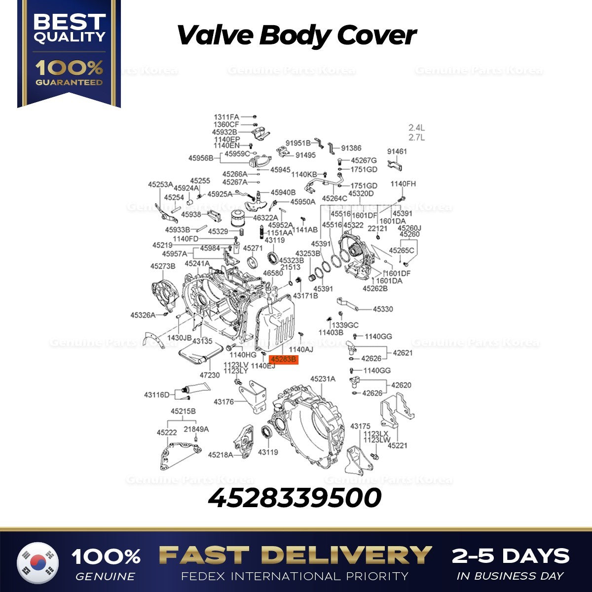 Genuine Valve Body Cover 4528339500 for Hyundai Azera