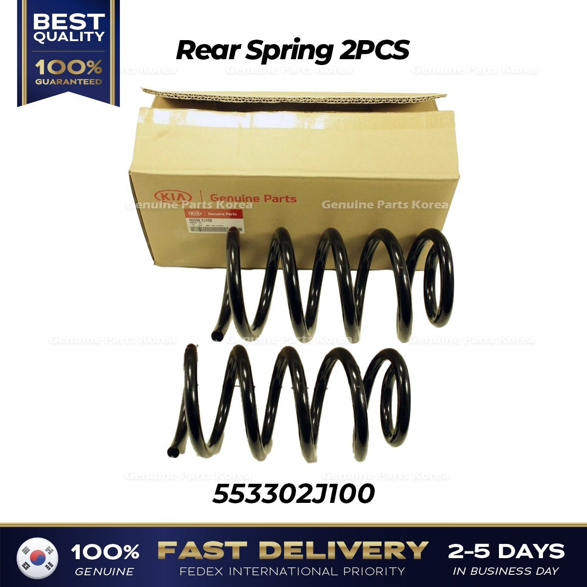 Genuine Rear Spring 2PCS 553302J100 for Kia Borrego