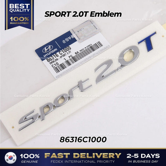 Genuine SPORT 2.0T Emblem 86316C1000 for Hyundai Sonata