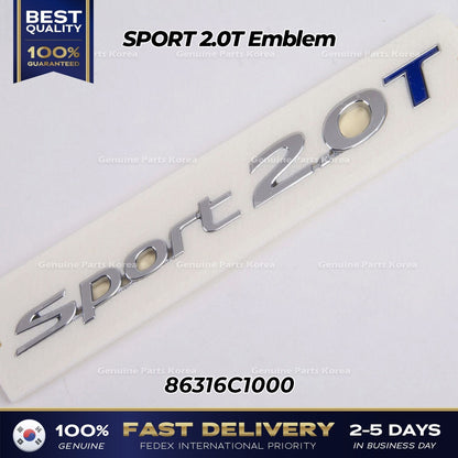 Genuine SPORT 2.0T Emblem 86316C1000 for Hyundai Sonata
