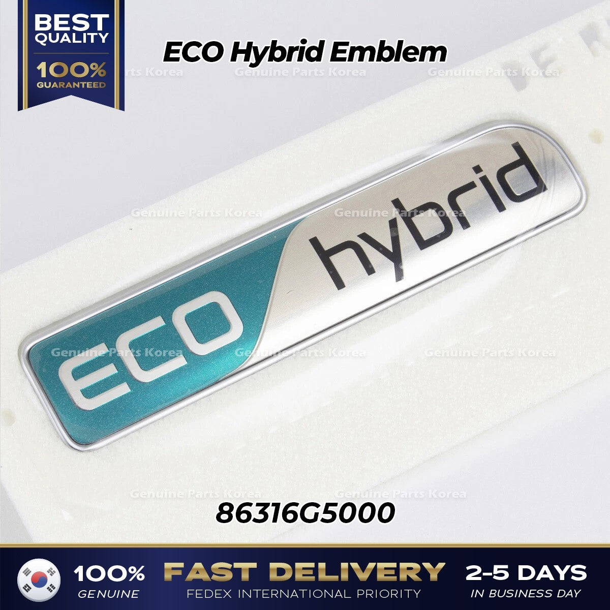 Genuine ECO Hybrid Emblem 86316G5000 for Kia Niro
