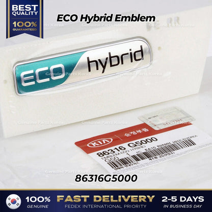 Genuine ECO Hybrid Emblem 86316G5000 for Kia Niro