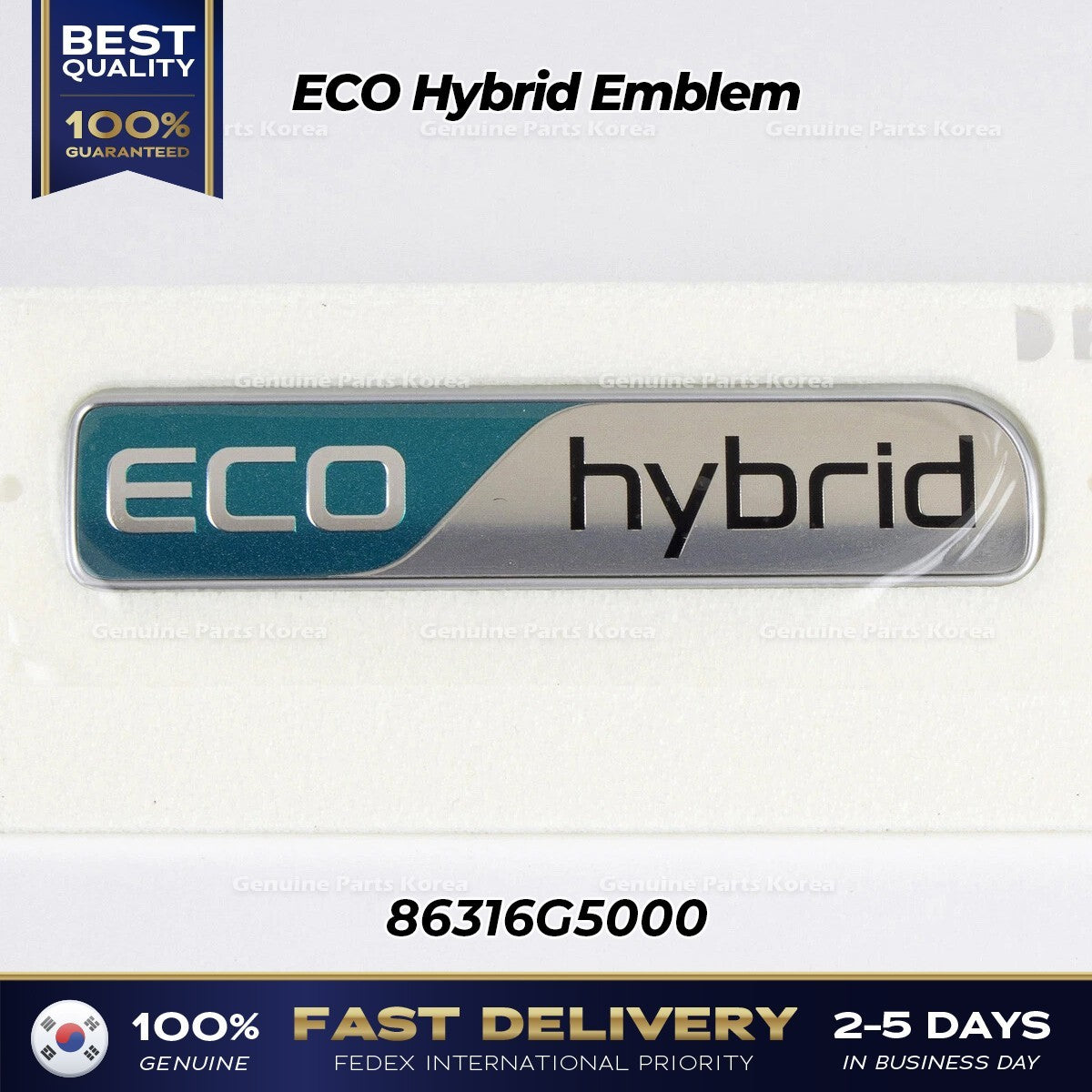 Genuine ECO Hybrid Emblem 86316G5000 for Kia Niro