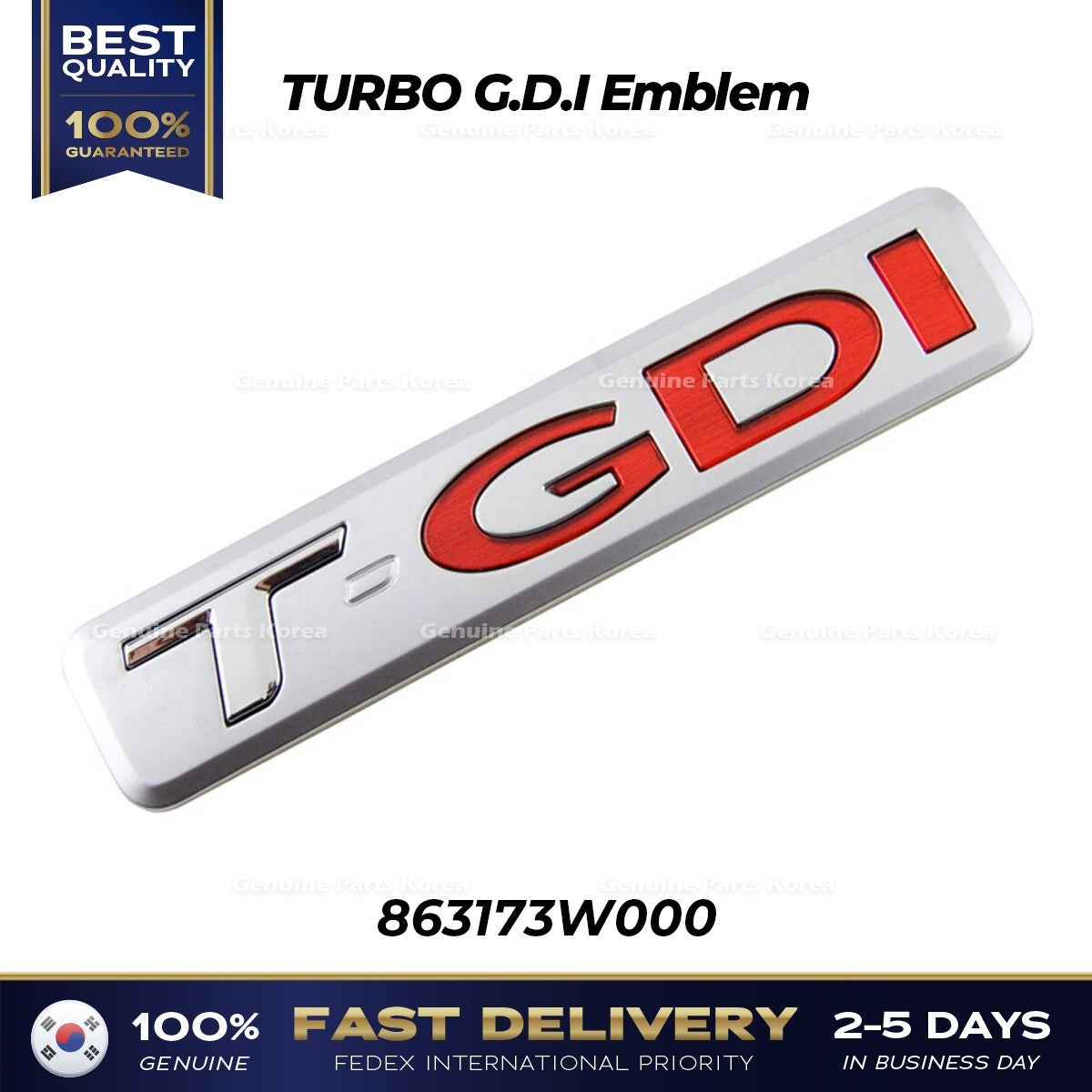 Genuine TURBO G.D.I Emblem 863173W000 for Kia Sportage