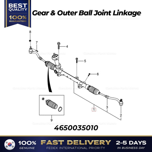 Genuine Gear & Outer Ball Joint Linkage 4650035010 for Ssangyong Tivoli