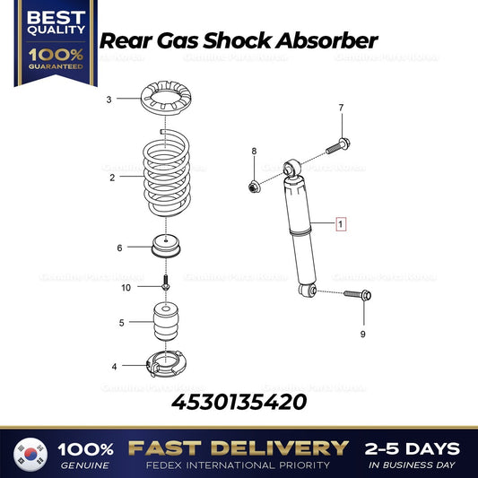 Genuine Rear Gas Shock Absorber 4530135420 for Ssangyong Tivoli