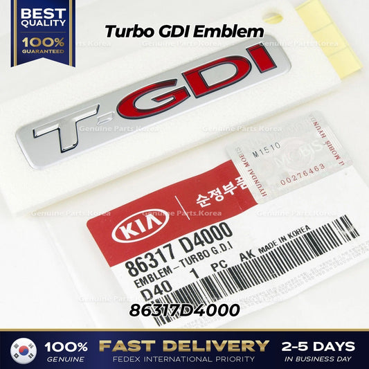 Genuine Turbo GDI Emblem 86317D4000 for Kia Optima