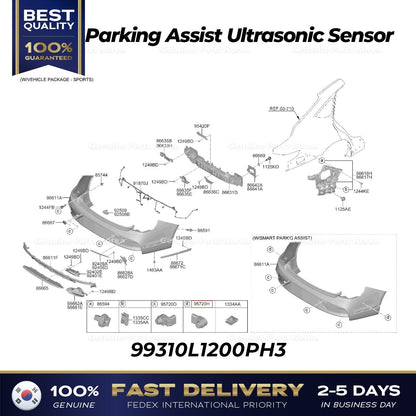 Genuine Parking Assist Ultrasonic Sensor 99310L1200PH3 for Hyundai Genesis G80
