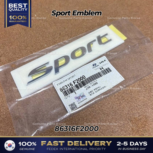 Genuine Sport Emblem 86316F2000 for Hyundai Elantra