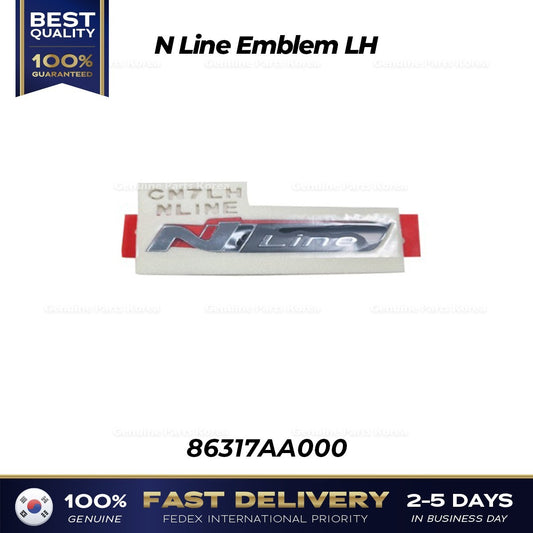 Genuine N Line Emblem LH 86317AA000 for Hyundai Elantra