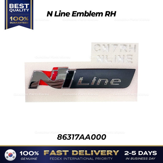 Genuine N Line Emblem RH 86318AA000 for Hyundai Elantra