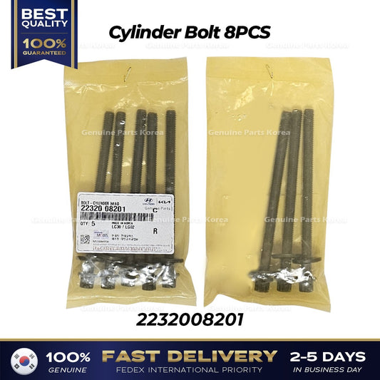 Genuine Cylinder Bolt 8PCS 2232008201 for Kia Spectra