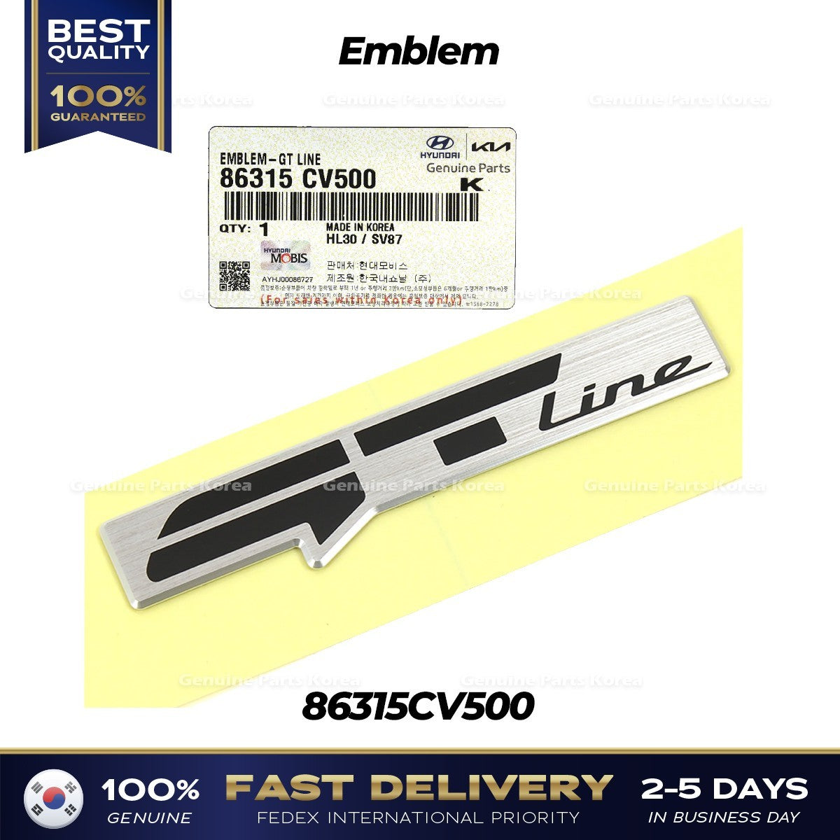 Genuine Emblem 86315CV500 for Kia EV6
