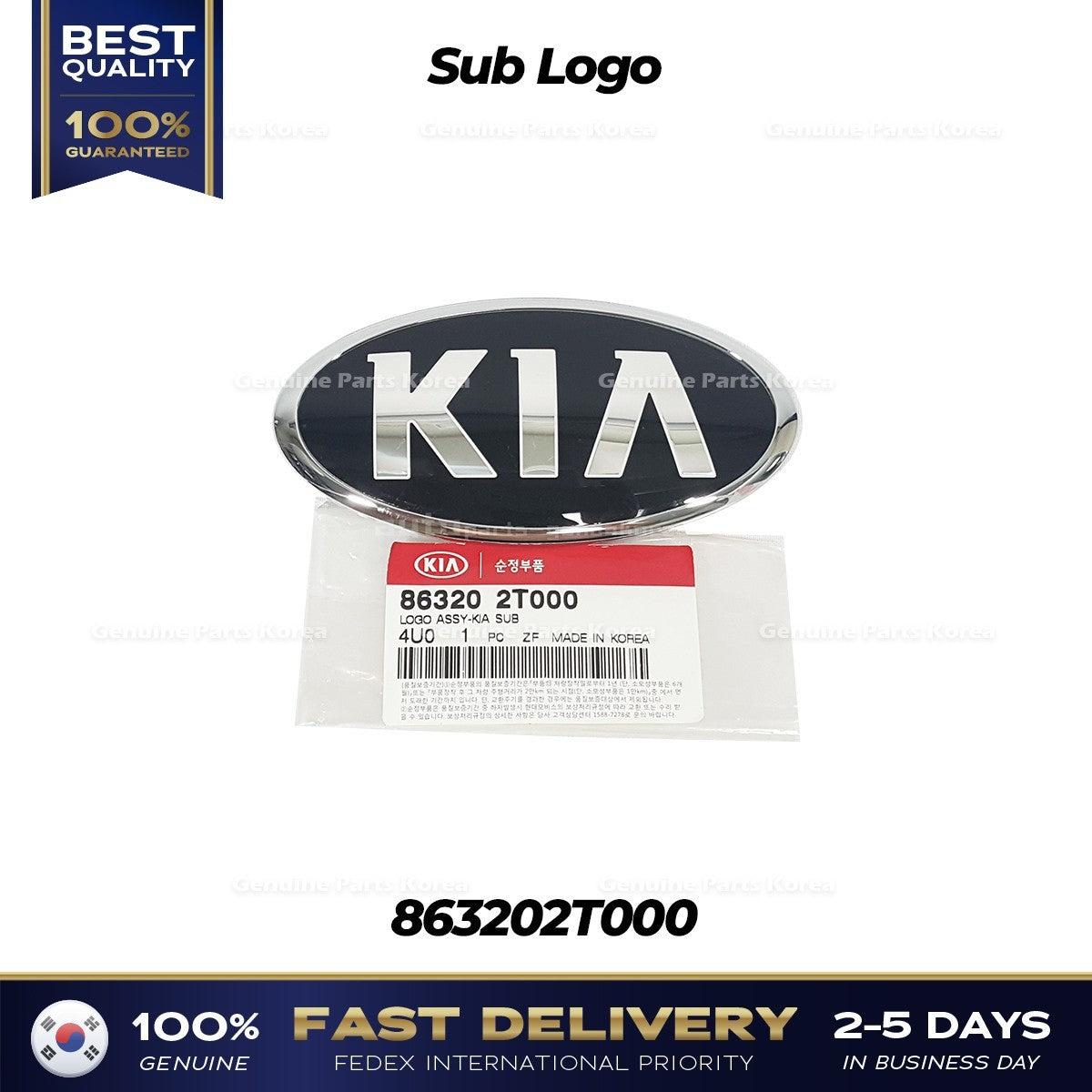 Genuine Sub Logo 863202T000 for Kia Optima