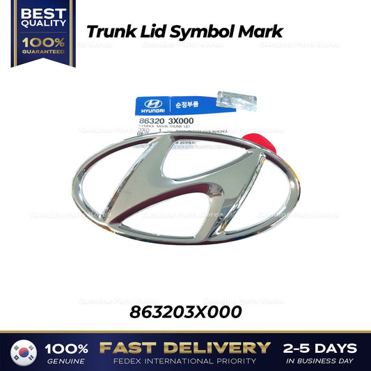 Genuine Trunk Lid Symbol Mark 863203X000 for Hyundai Elantra