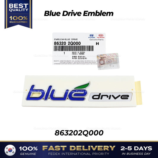 Genuine Blue Drive Emblem 863202Q000 for Hyundai Sonata Hybrid Tucson