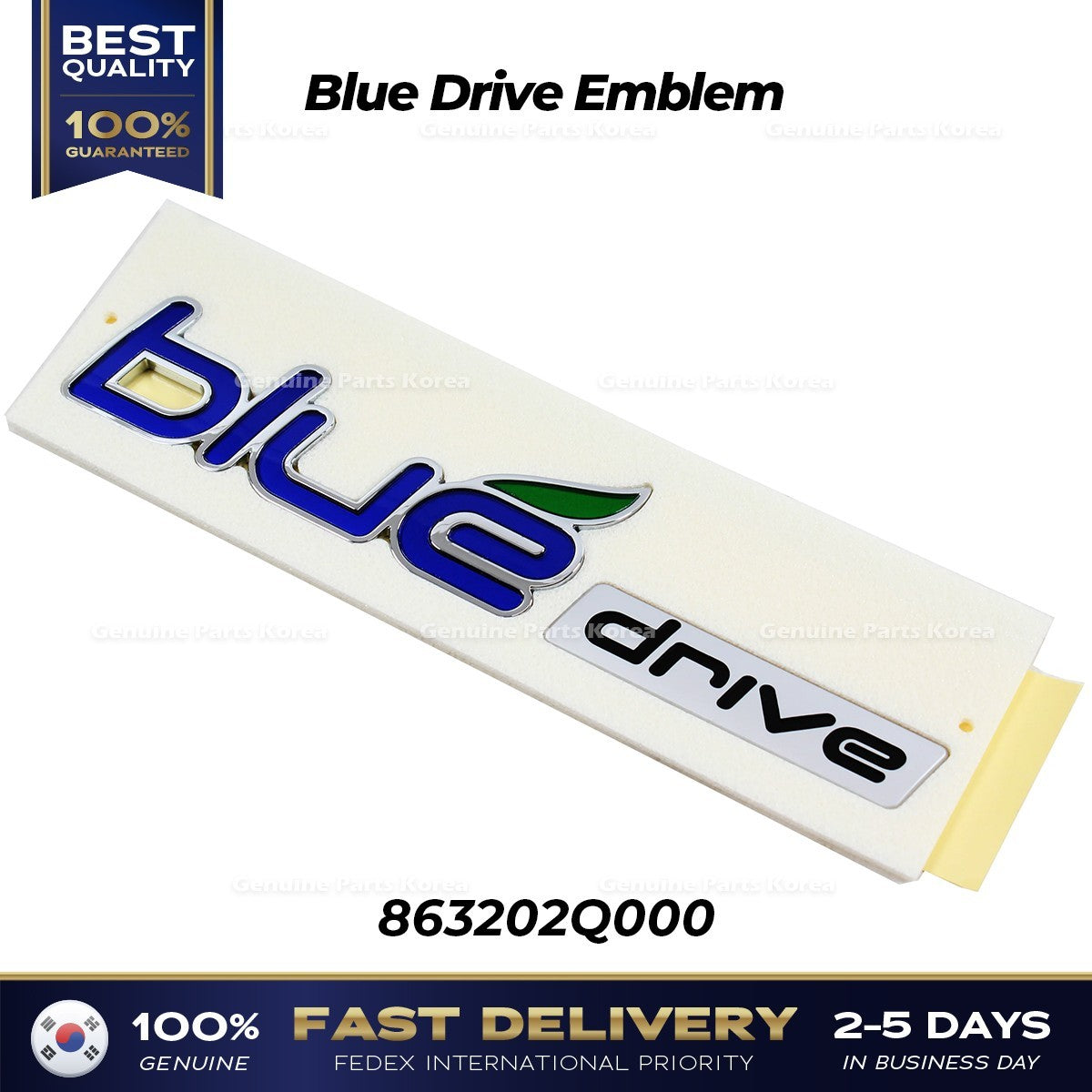 Genuine Blue Drive Emblem 863202Q000 for Hyundai Sonata Hybrid Tucson