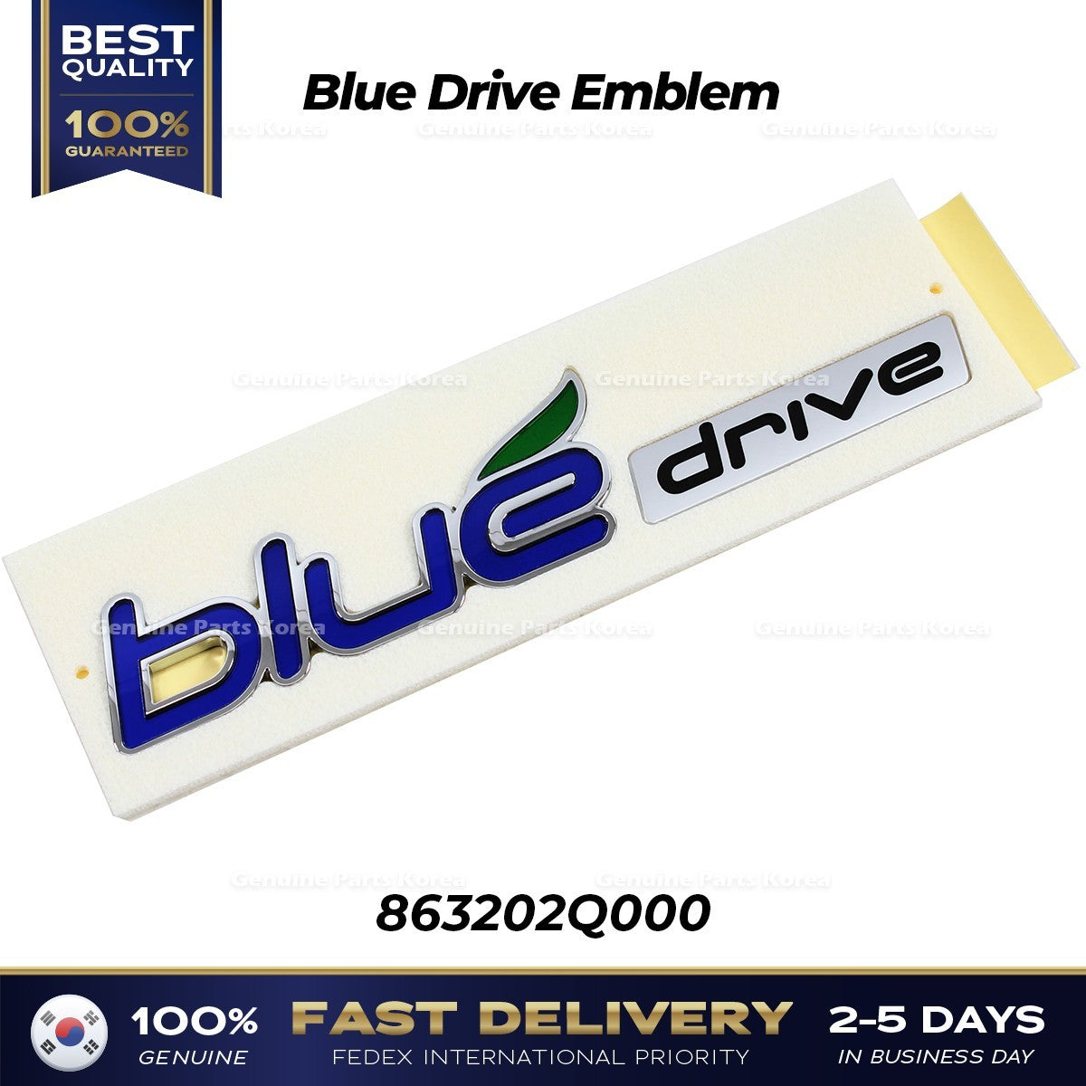Genuine Blue Drive Emblem 863202Q000 for Hyundai Sonata Hybrid Tucson