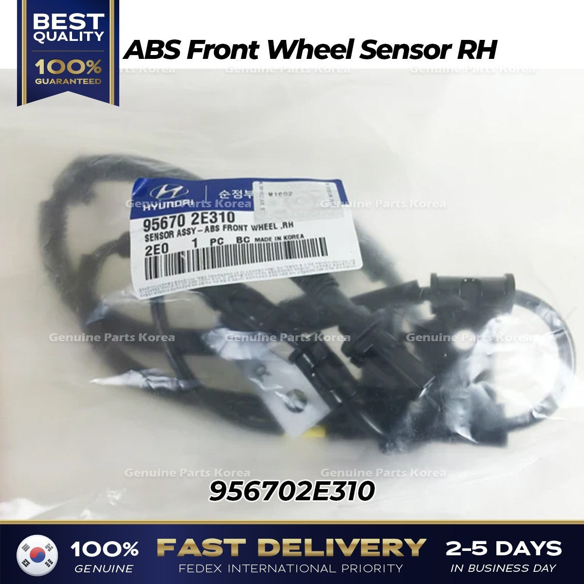 Genuine ABS Front Wheel Sensor RH 956702E310 for Hyundai Tucson