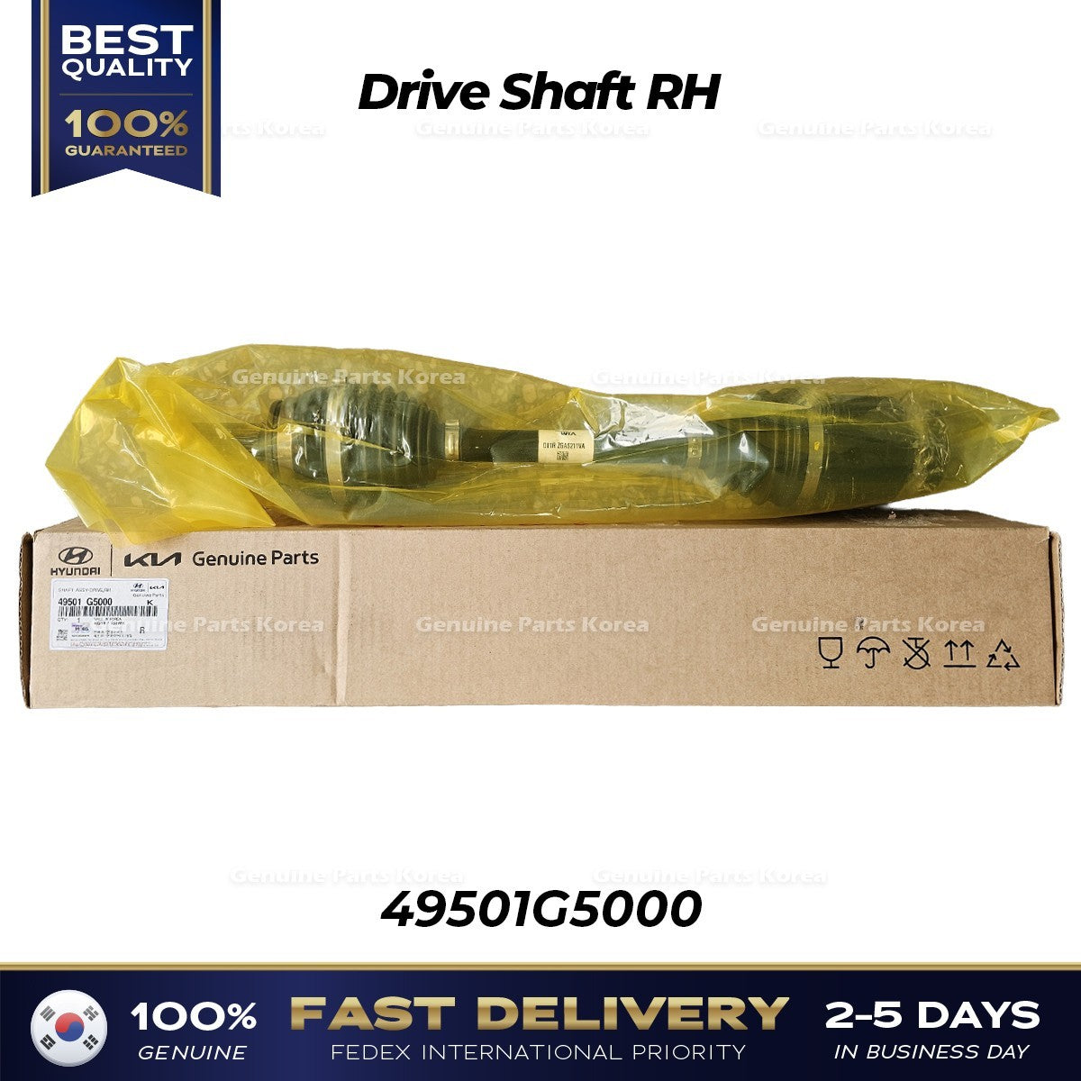 Genuine Drive Shaft RH 49501G5000 for Kia Niro