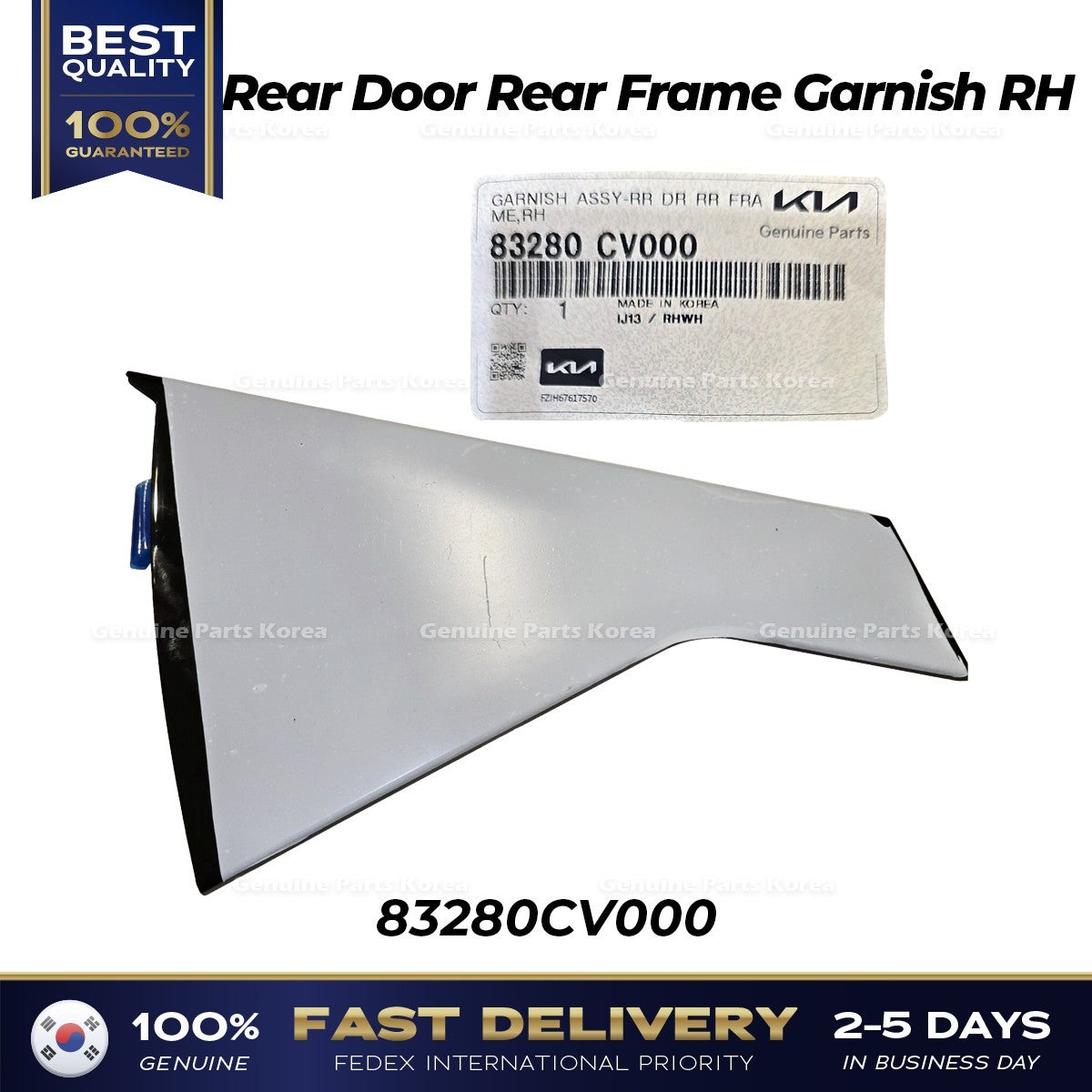 Genuine Rear Door Rear Frame Garnish RH 83280CV000 for Kia EV6