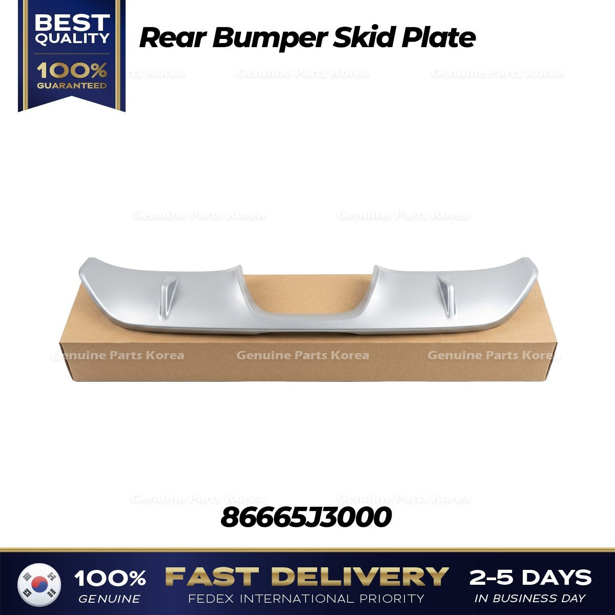 Genuine Rear Bumper Skid Plate 86665J3000 for Hyundai Veloster