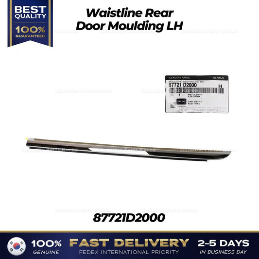 Genuine Waistline Rear Door Moulding LH 87721D2000 for Hyundai Genesis G90