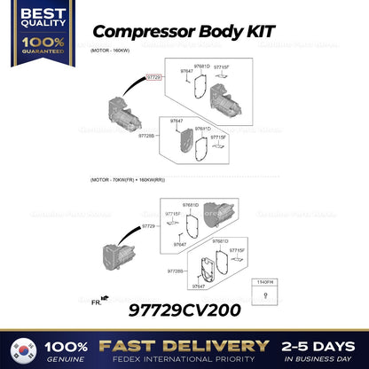 Genuine Compressor Body KIT 97729CV200 for Kia EV6
