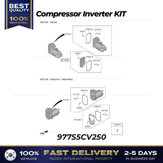 Genuine Compressor Inverter KIT 977S5CV250 for Kia EV6