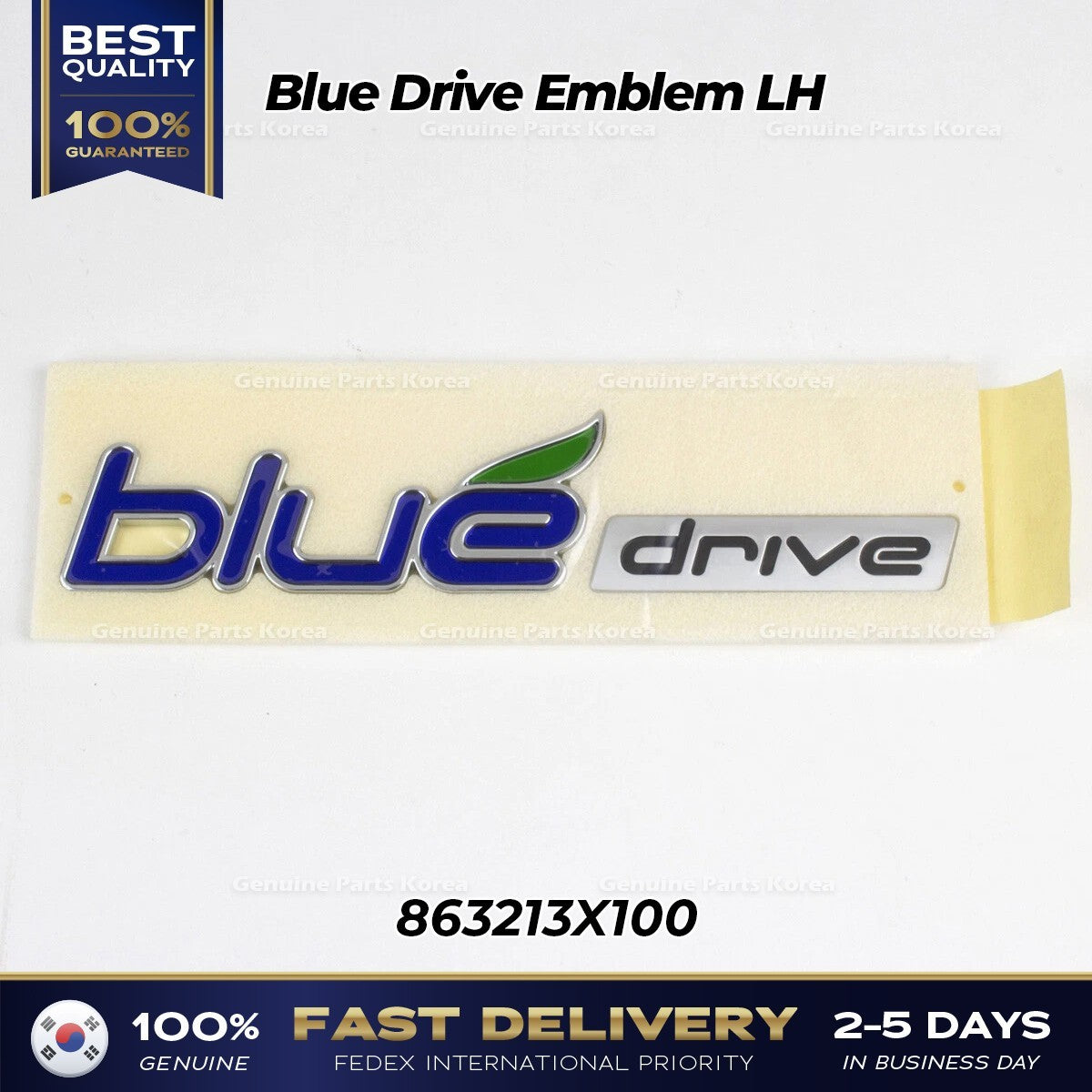 Genuine Blue Drive Emblem LH 863213X100 for Hyundai Elantra