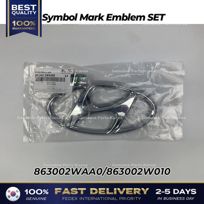 Genuine Symbol Mark Emblem SET 863002WAA0 863002W010 for Hyundai Santa Fe