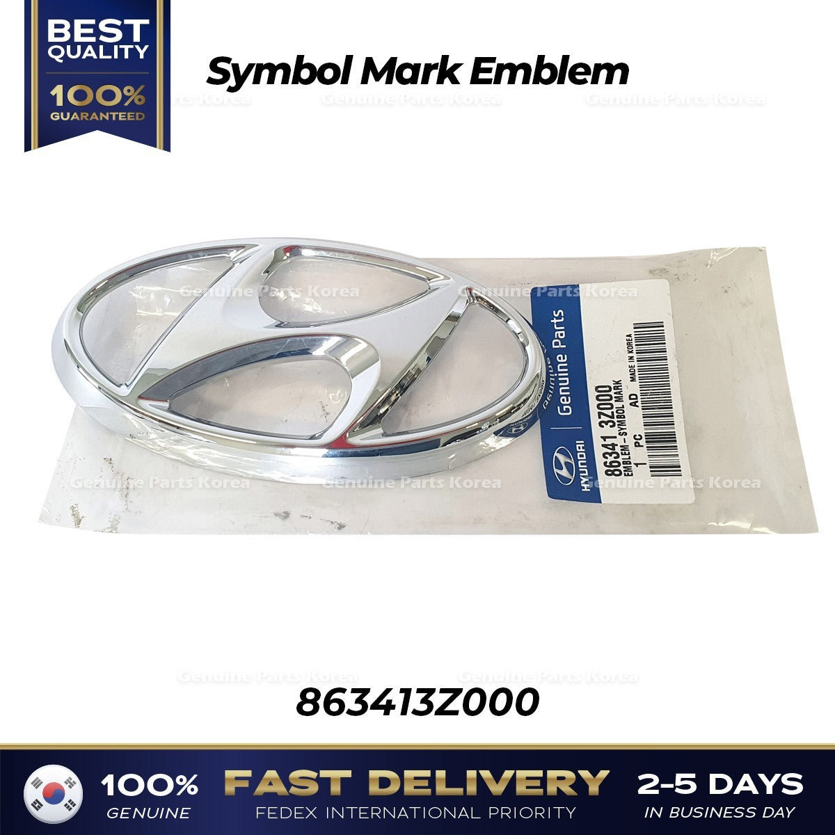 Genuine Symbol Mark Emblem 863413Z000 for Hyundai Sonata