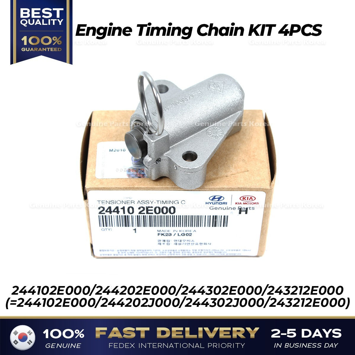 Genuine Engine Timing Chain KIT 4PCS for Hyundai Elantra Kia Soul Forte