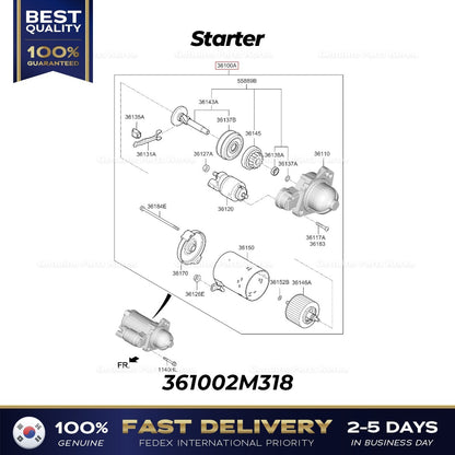 Genuine Starter 361002M318 for Kia Rio
