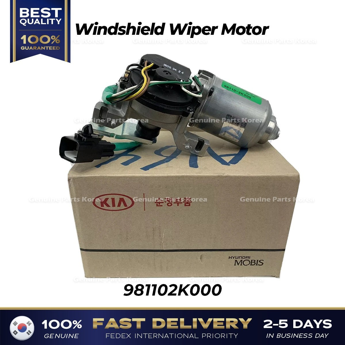 Genuine Windshield Wiper Motor 981102K000 for Kia Soul