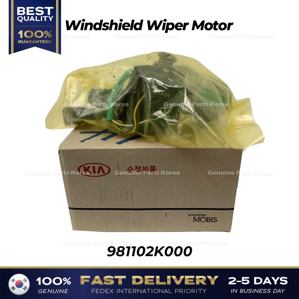 Genuine Windshield Wiper Motor 981102K000 for Kia Soul