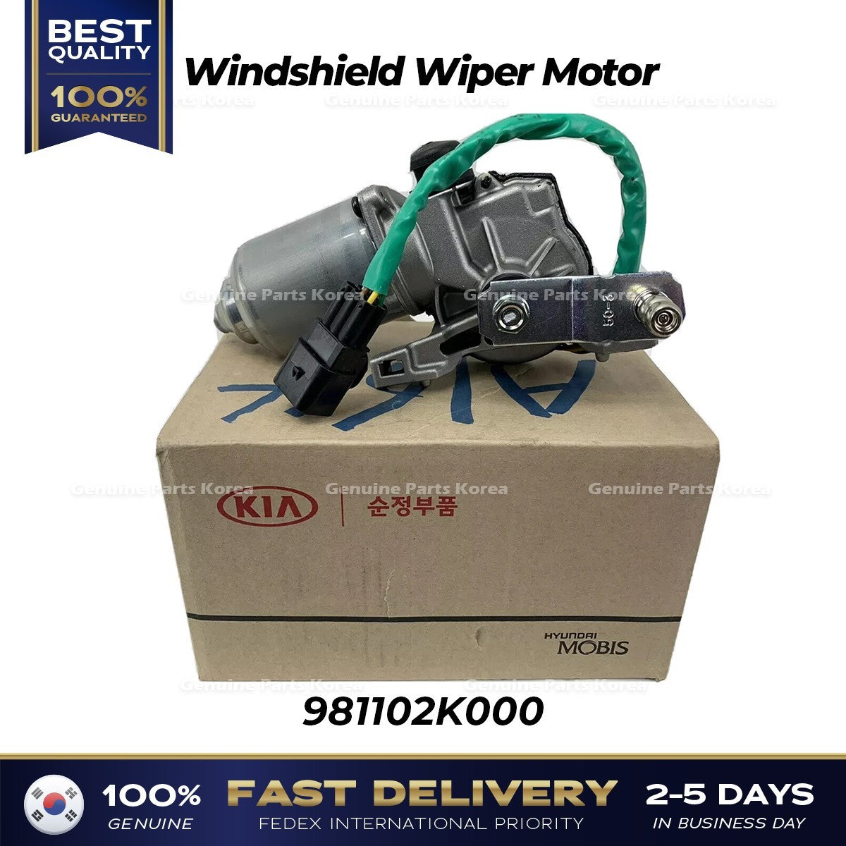 Genuine Windshield Wiper Motor 981102K000 for Kia Soul