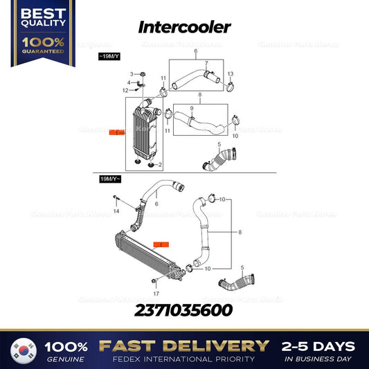 Genuine Intercooler 2371035600 for Ssangyong Tivoli