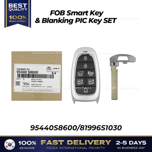 Genuine FOB Smart Key & Blanking PIC Key SET 95440S8600 for Hyundai Palisade