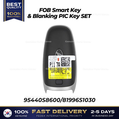 Genuine FOB Smart Key & Blanking PIC Key SET 95440S8600 for Hyundai Palisade