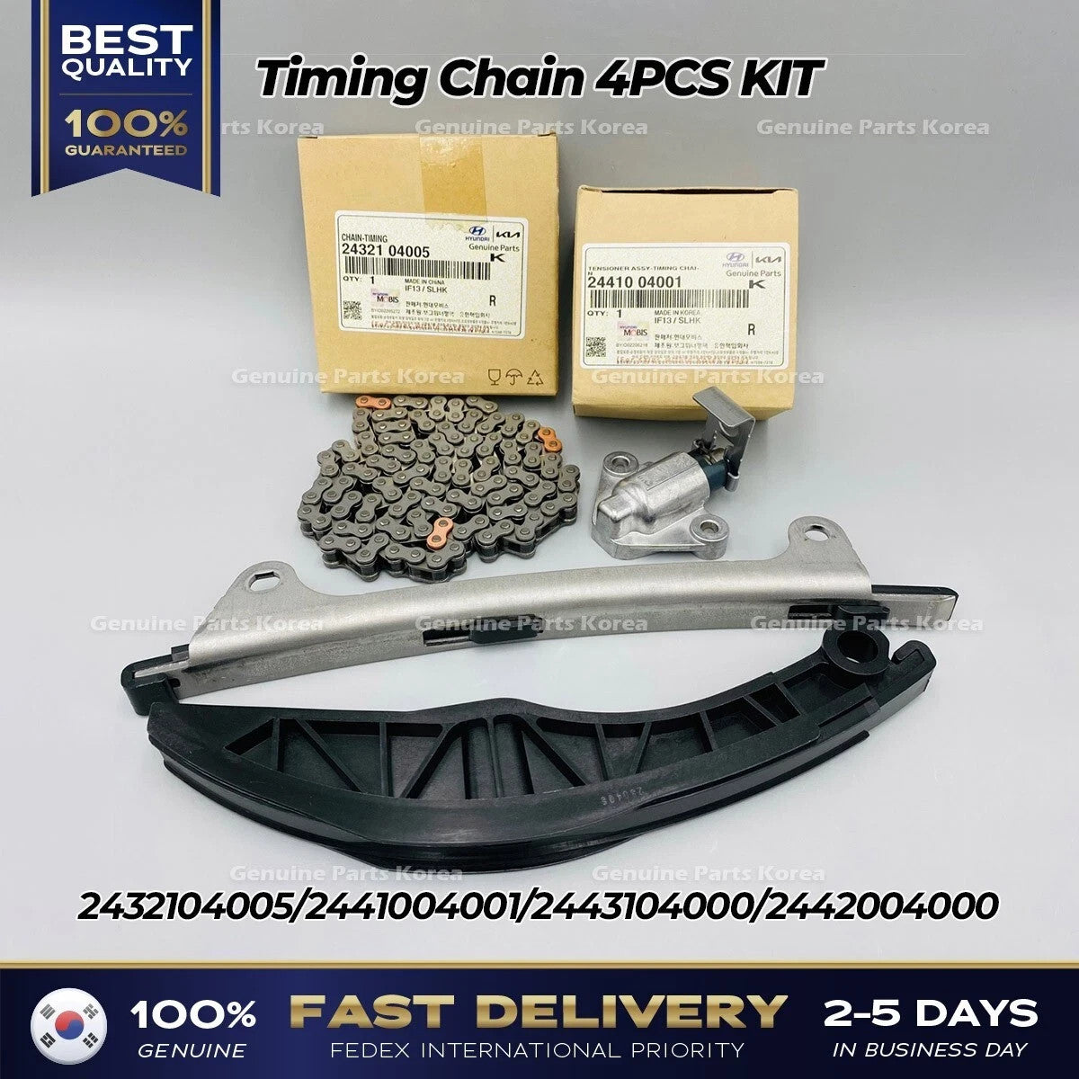 Genuine Timing Chain 4PCS KIT for Kia Picanto