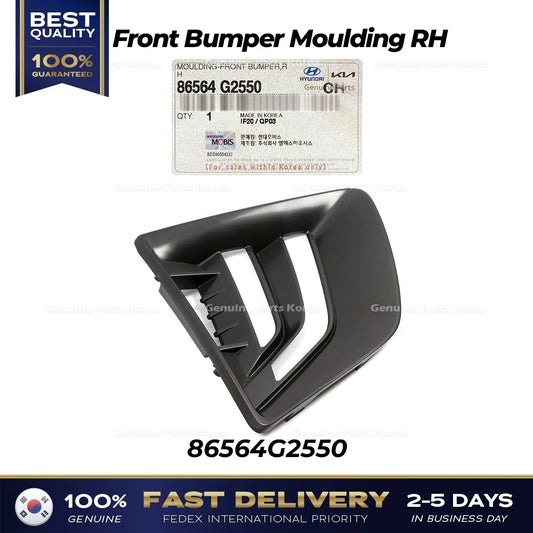 Genuine Front Bumper Moulding RH 86564G2550 for Hyundai Ioniq