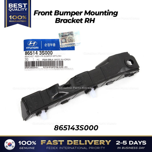 Genuine Front Bumper Mounting Bracket RH 865143S000 for Hyundai Sonata