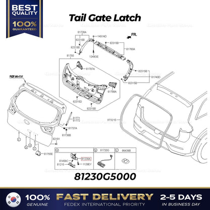 Genuine Tail Gate Latch 81230G5000 for Kia Niro